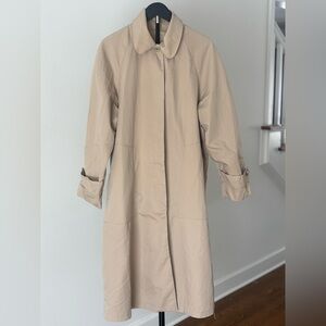 Vintage Women's Trench Coat Aqua Sheen Size 14